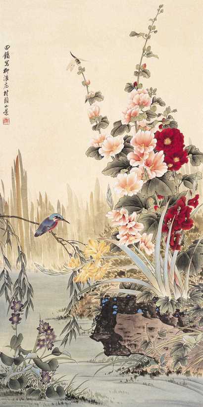 田镛 花鸟 立轴